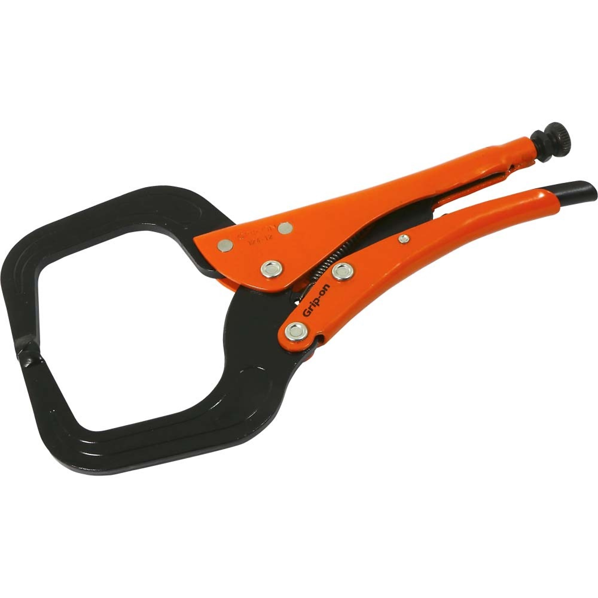 Grip-on, 12in. Locking C-clamp Pliers, 3-15/16in. Jaw Opening, Pieces (qty.) 1 Material Alloy Steel, Jaw Capacity 4.33 in, Model# 124-12